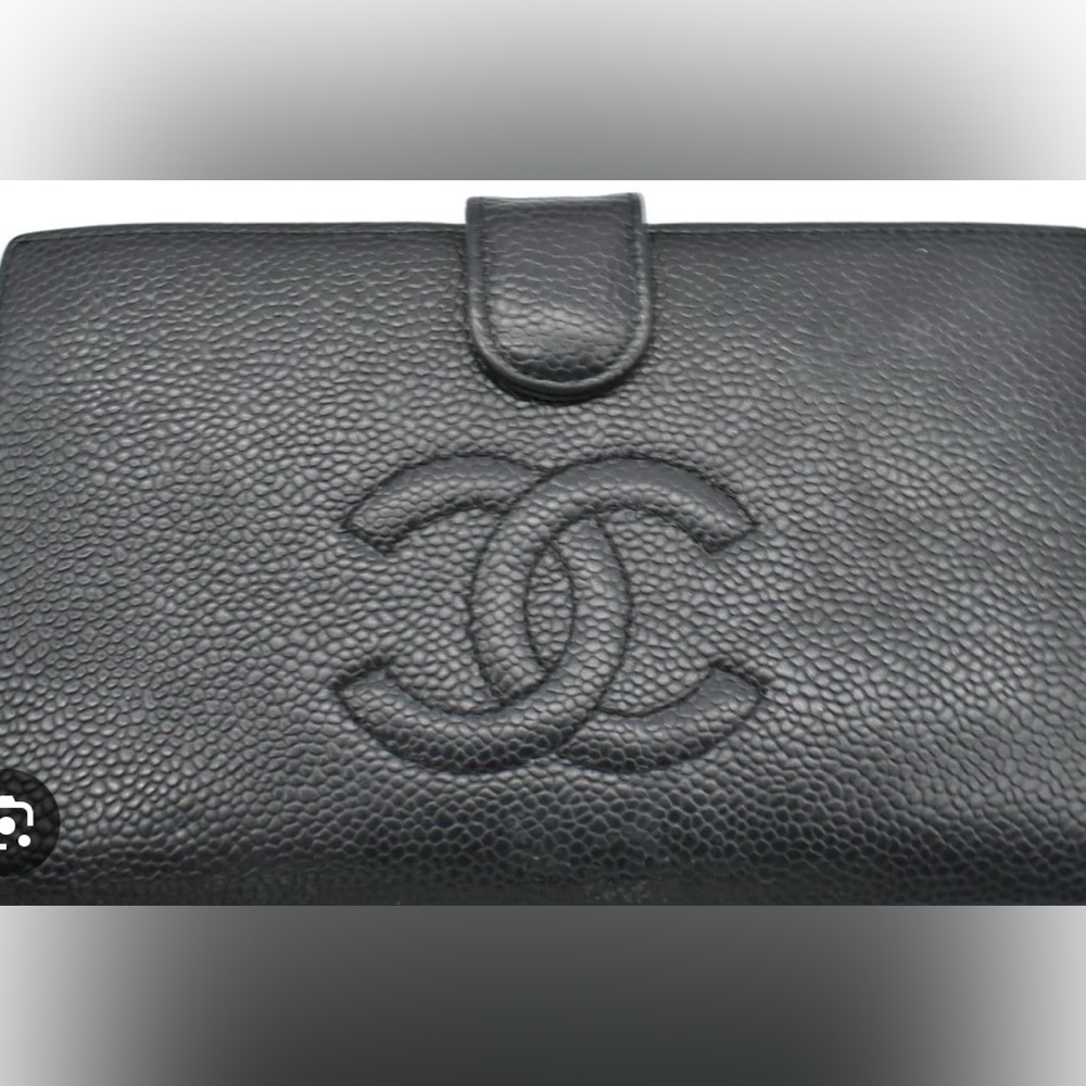 CHANEL Black Leather Wallet